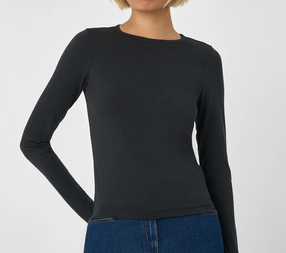 Toccin JENNA COTTON LONG SLEEVE T-SHIRT - Black - XS